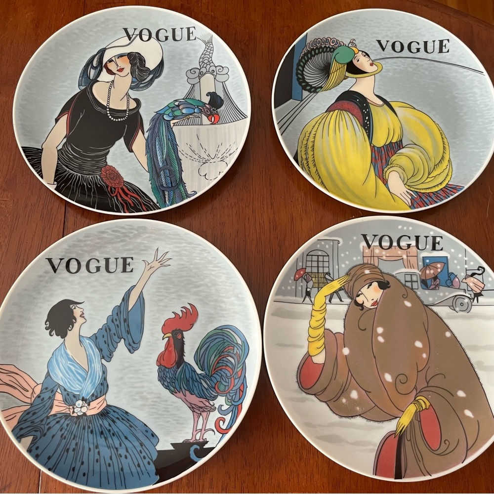 Vintage Vogue Fashion Plates Seymour Mann Designer Models Set Of 4
